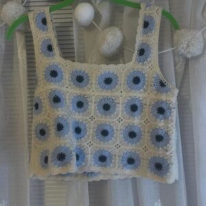 Crochet Floral Tank Top